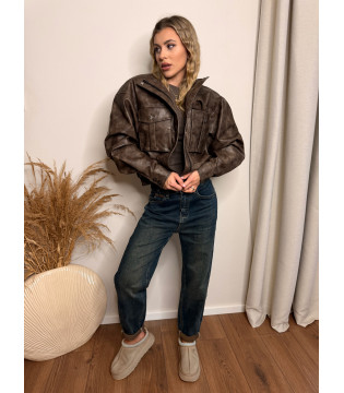 Tmavomodré rifle – MOM FIT (vintage wash)